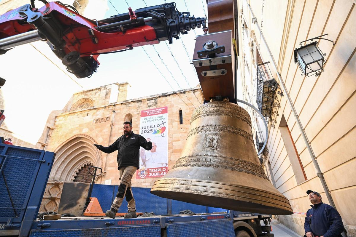 Así han quedado las campanas de la Catedral de Orihuela tras su restauración