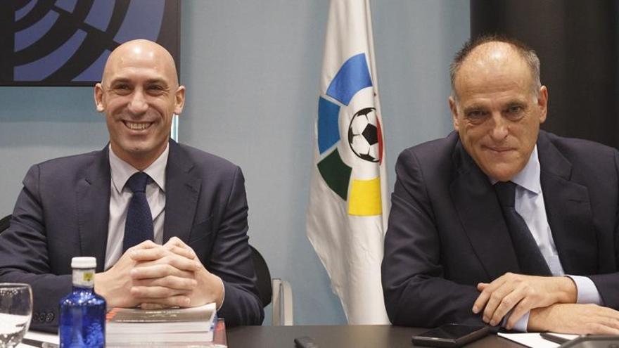 Luis Rubiales y Javier Tebas en una imagen de archivo.