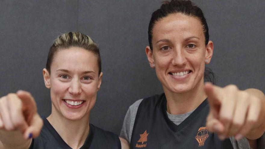 Anna Gómez y María Pina, dos de las líderes del Valencia Basket, están listas para las semifinales de la Liga DIA.