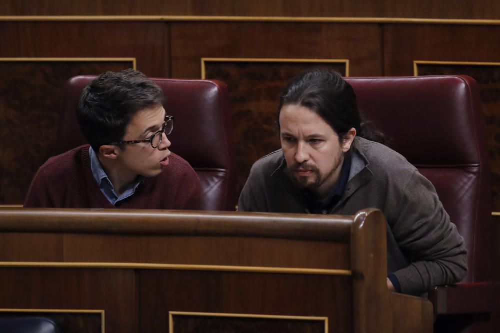 Acalorada discussió entre Iglesias i Errejón al Congrés