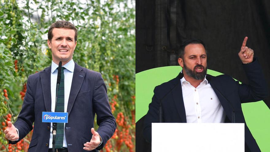 Casado y Abascal, en dos imágenes de archivo.