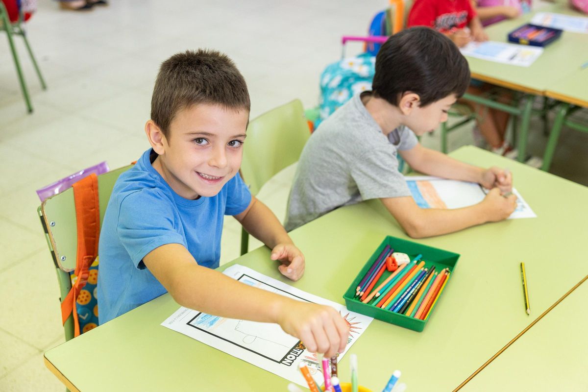 Estudiantes del colegio Las Acacias en Pozuelo de Alarcón.