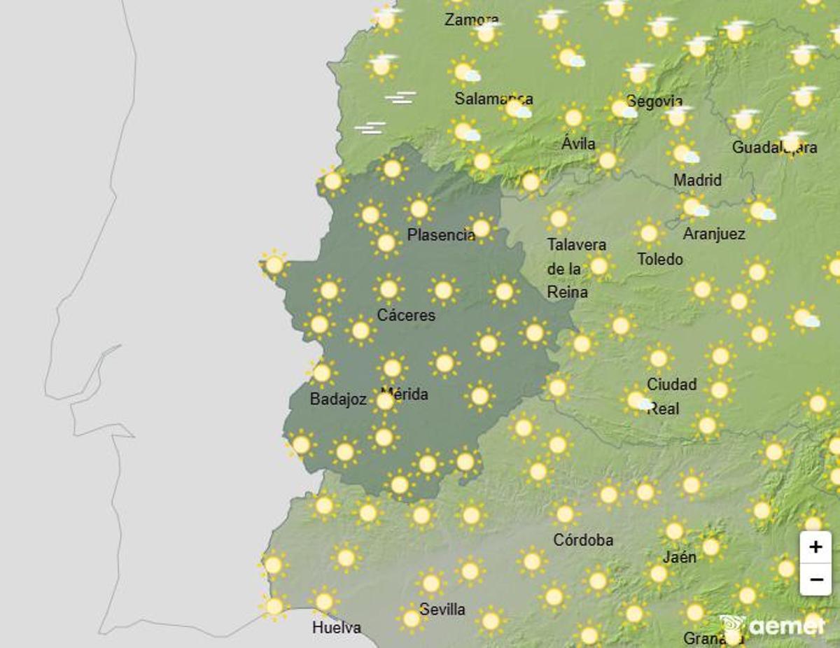 Mapa del tiempo este viernes