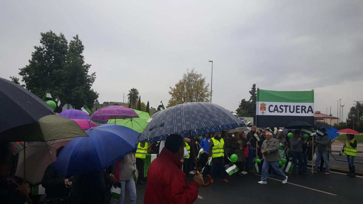 La manifestación por un tren digno para Extremadura en imágenes