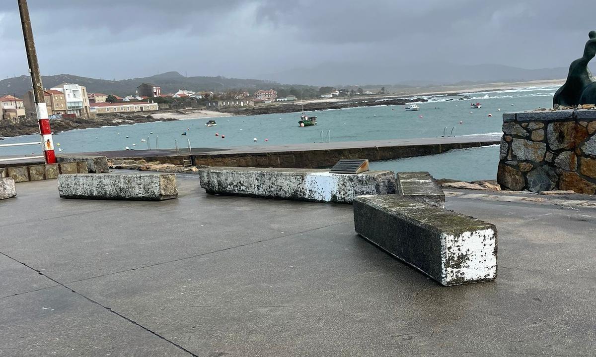 Zona portuaria de Corrubedo, en Ribeira.