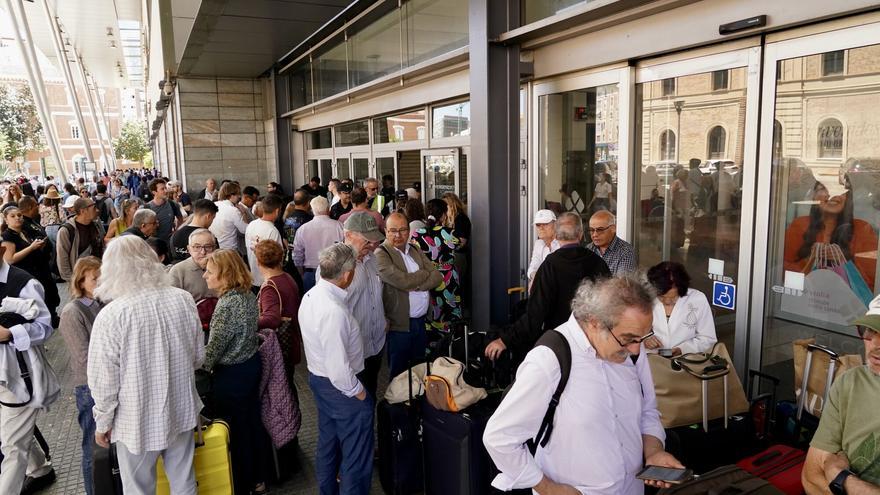 Caos en el transporte de Málaga durante el apagón