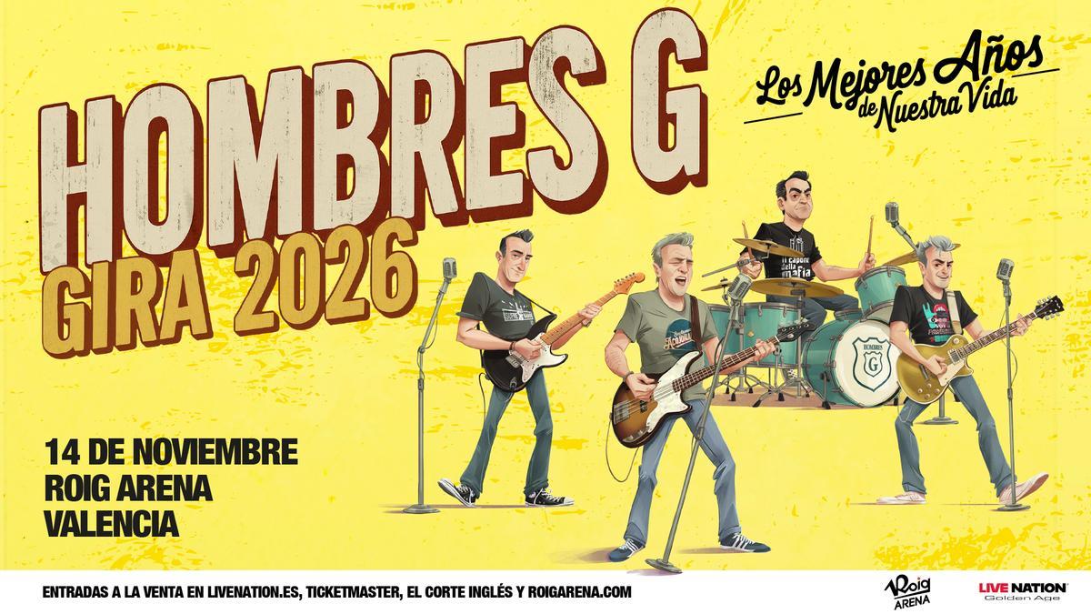 Cartel Concierto Hombres G en Roig Arena