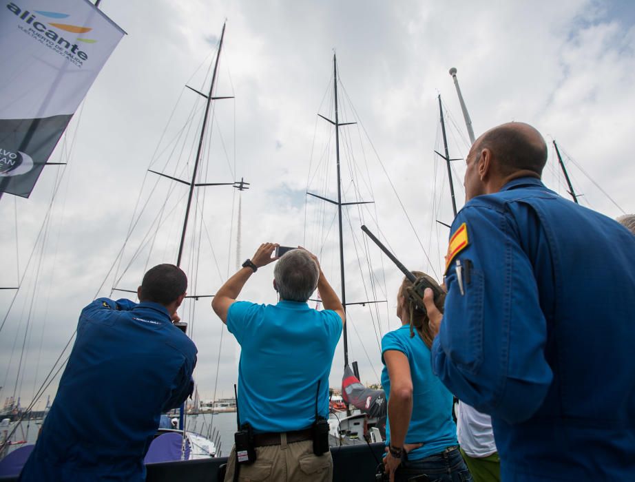 Los dos cazas C101 están preparando un espectáculo que se realizará el domingo para despedir a los barcos de la Volvo Ocean Race