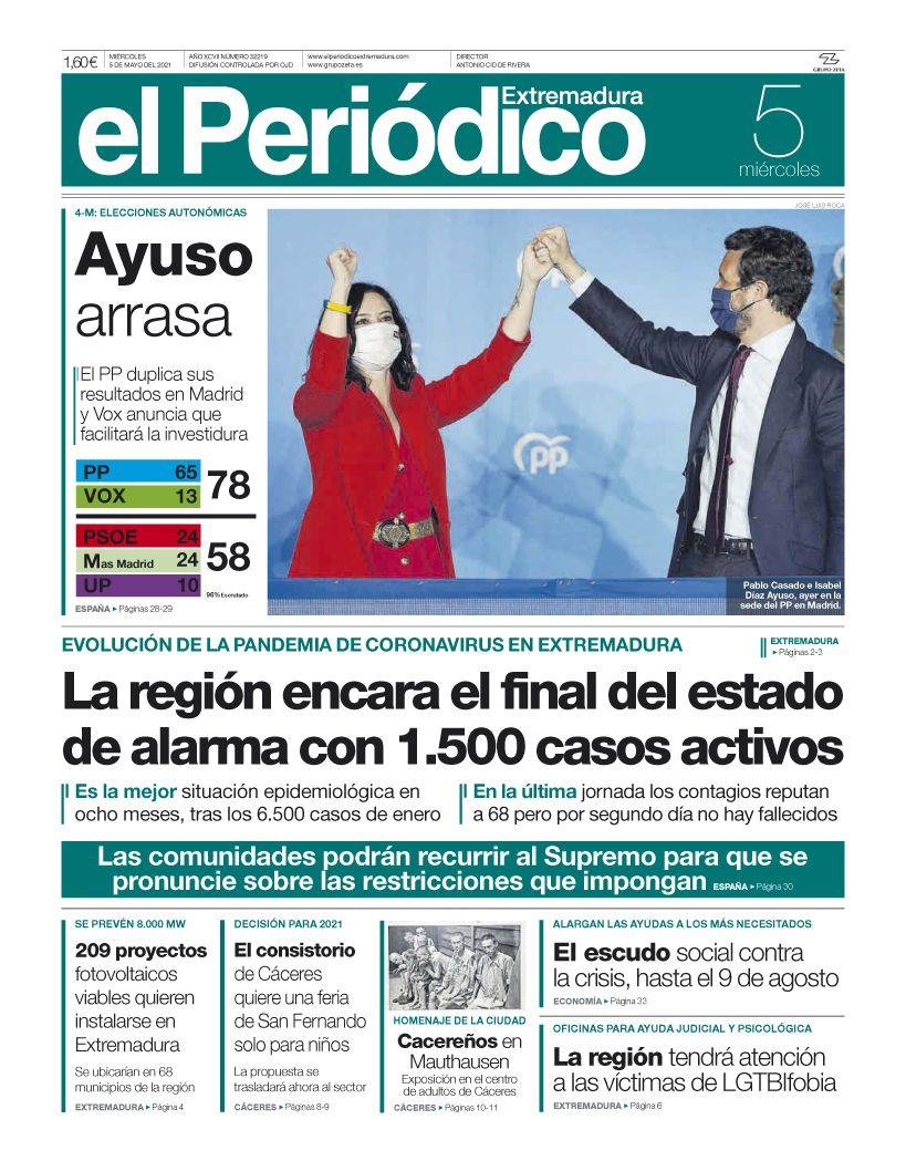 Consulta la portada correspondiente al día 5 de mayo del 2021