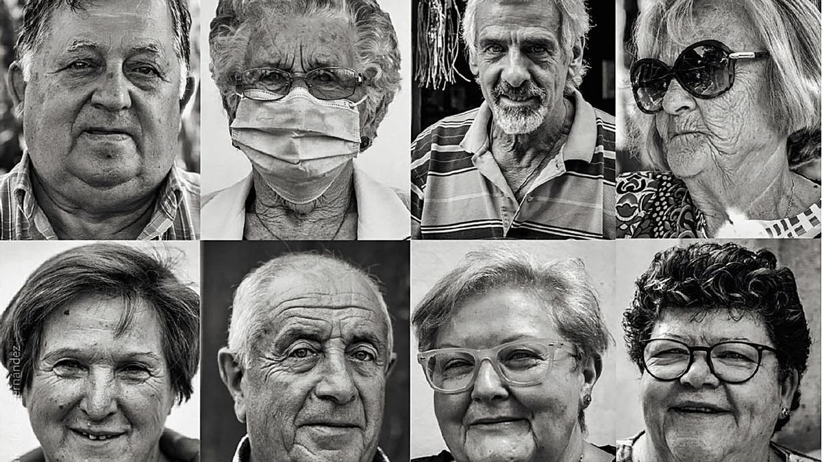 Algunos de los “paisanos” fotografiados por Miriam Rodríguez.