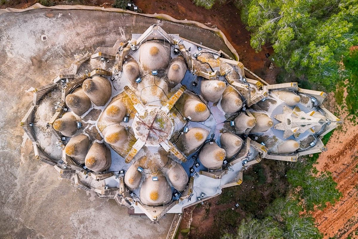 Vista aérea del Santuario de Montferri, Tarragona