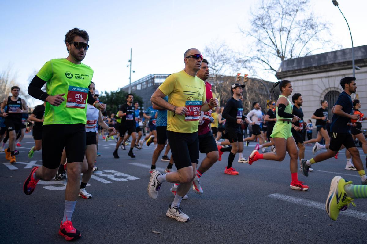 Corredores a la altura del Pg. de Lluís Companys