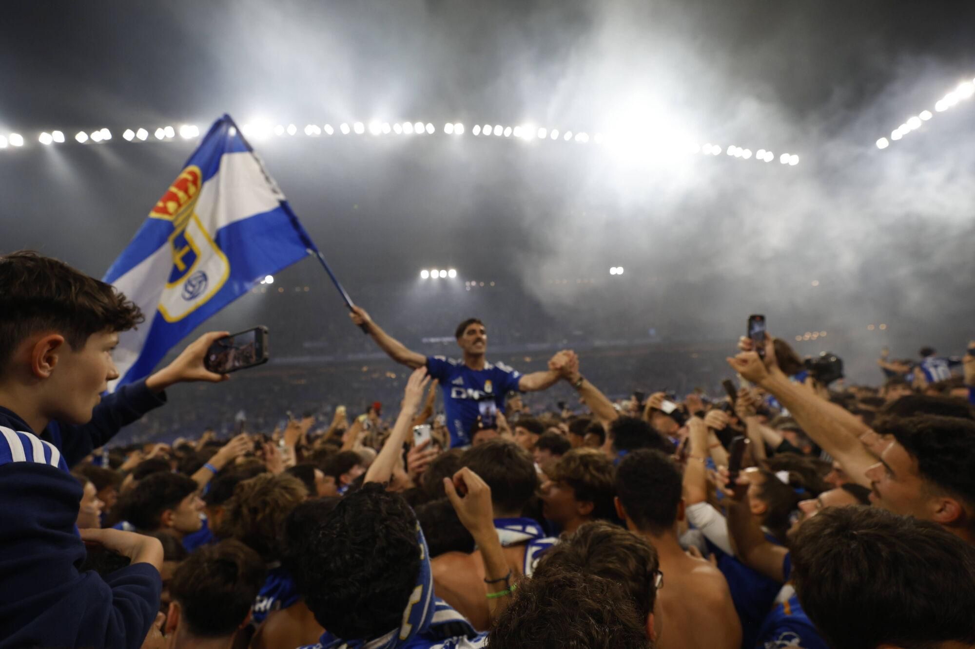Así se vivió en el Carlos Tartiere la final del play-off entre el Real Oviedo y el Mirandés