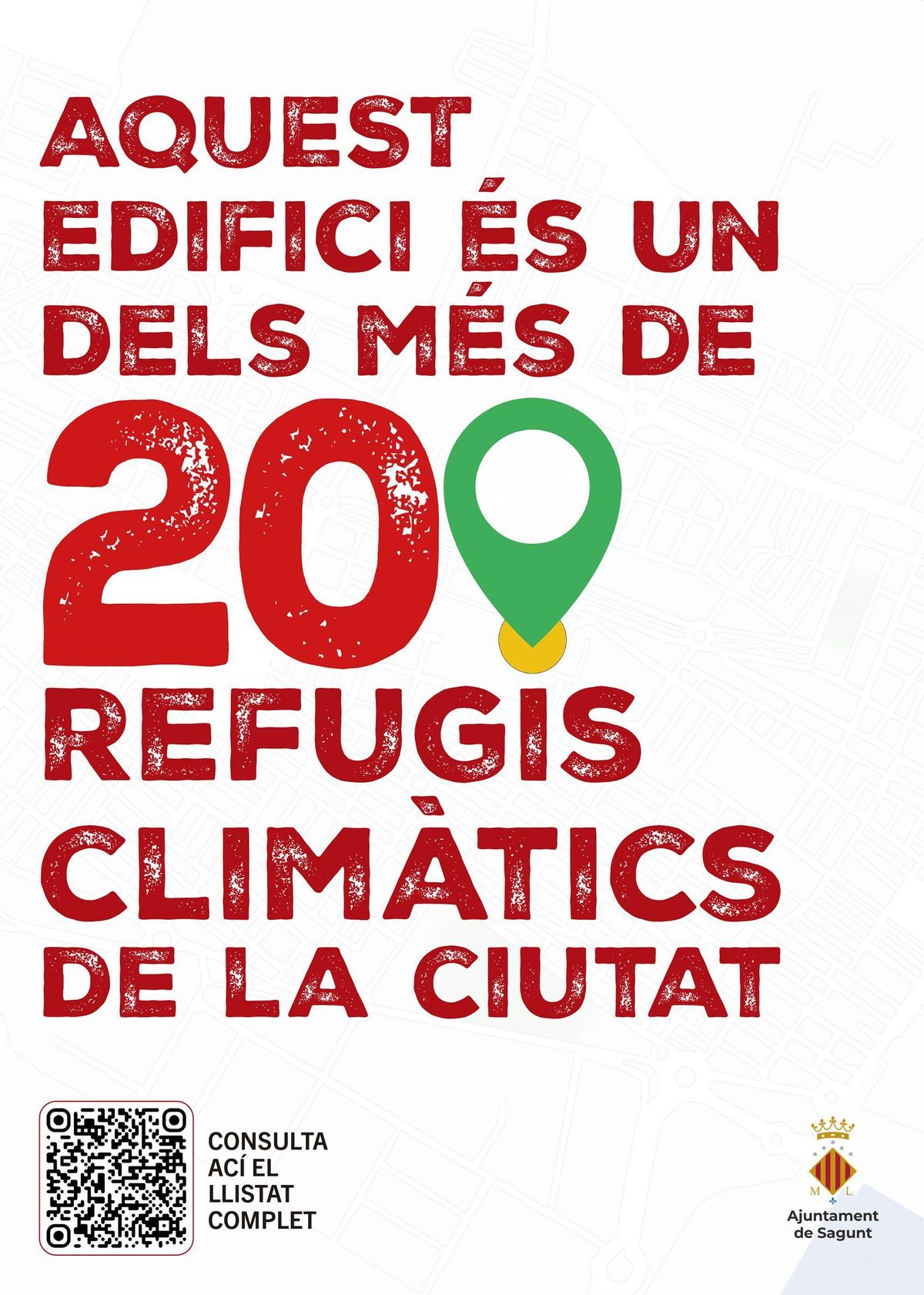 Cartel refugios climáticos Sagunt