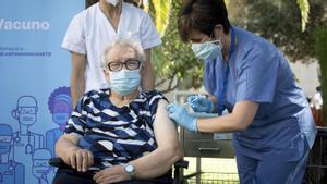 Vacunación contra el covid en L’Hospitalet de Llobregat.