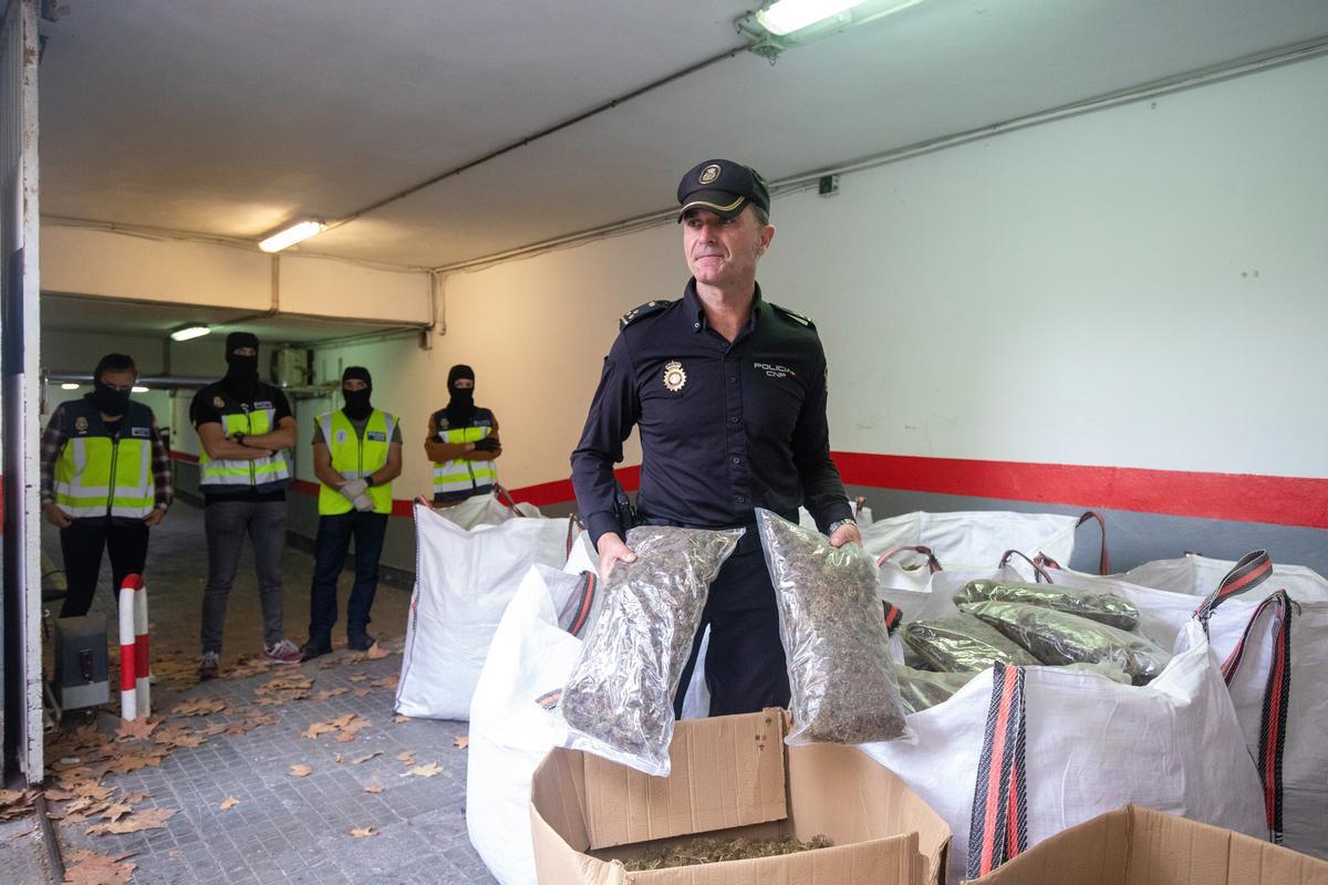 El inspector de la Policía Nacional Faustino Nogales, en 2021, cuando dirigía un equipo antidroga.