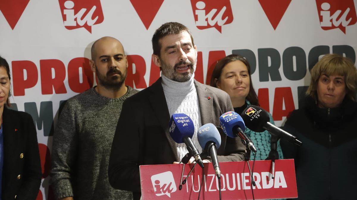 Álvaro Sanz, candidato de IU a la presidencia de Aragón.