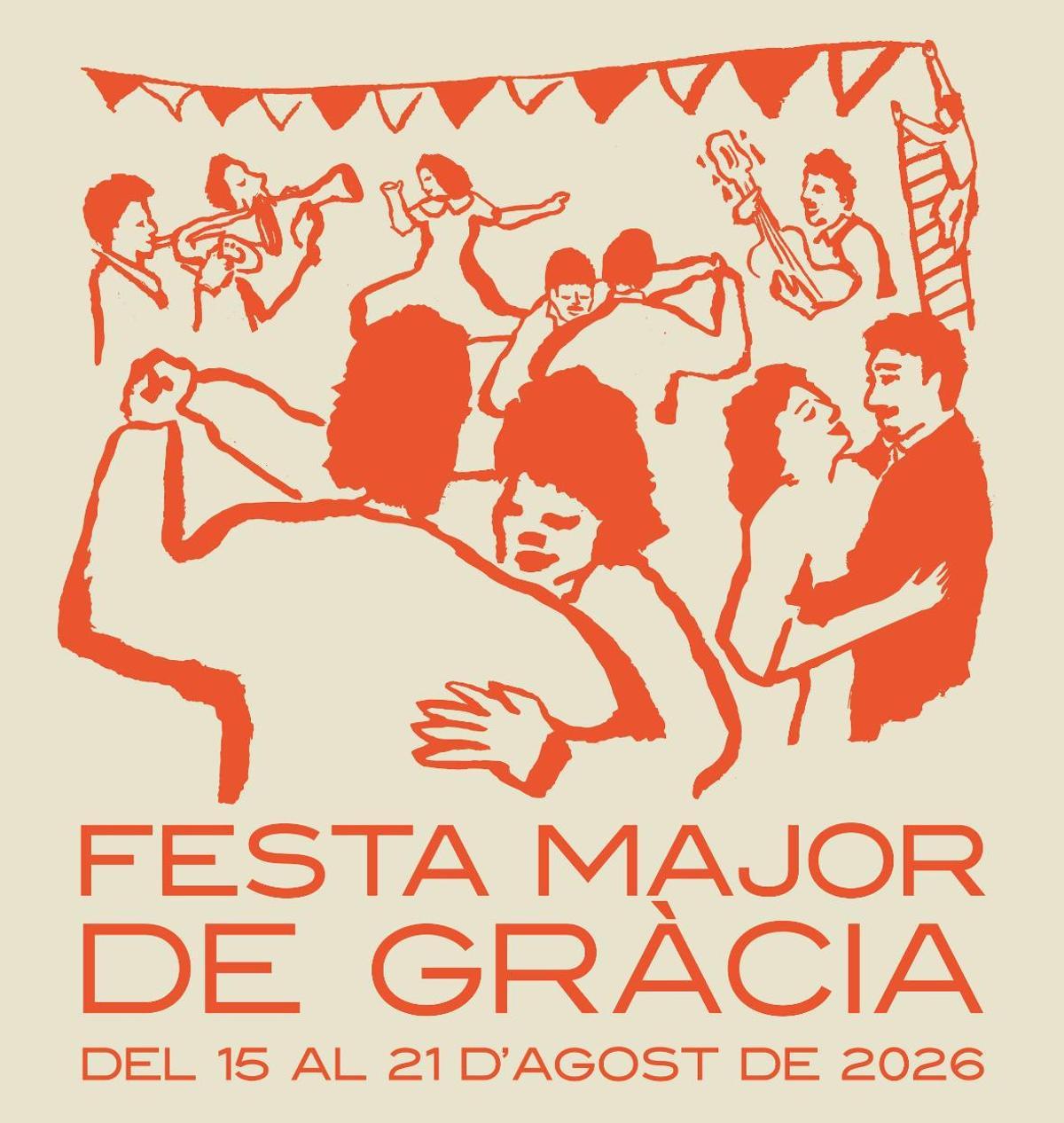 Cartel ganador de las Fiestas de Gràcia 2026