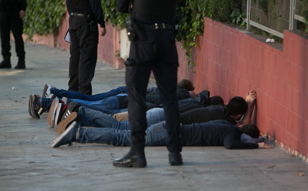 Al menos cuatro detenidos en una pelea entre aficionados del Hércules y del Castellón.