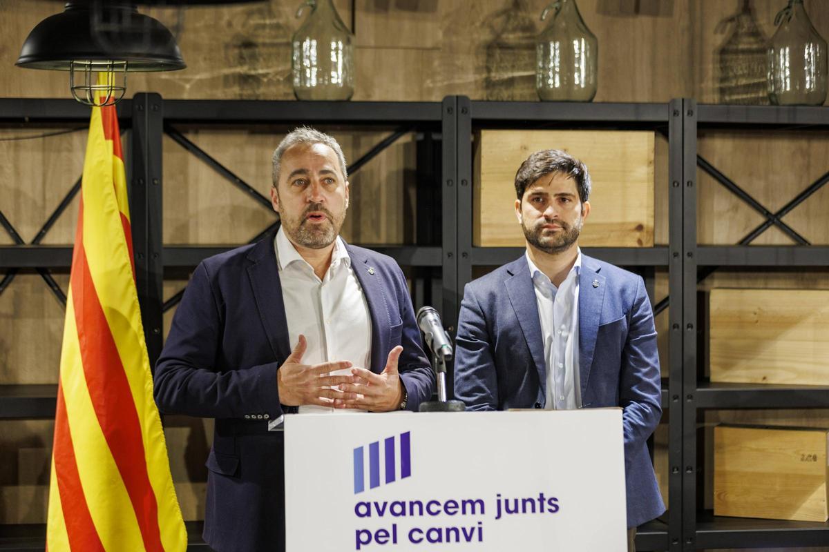 Ramon BAcardit i Sergi Perramon quan van anunciar que anirien plegats a les eleccions municipals de l'any vinent