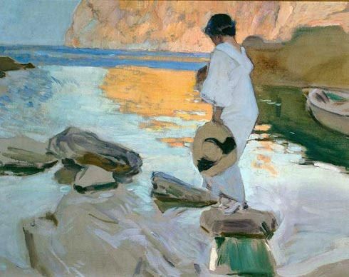 6 Sorolla: ‘Elena en la Cala San Vicente, Mallorca’ (1919).