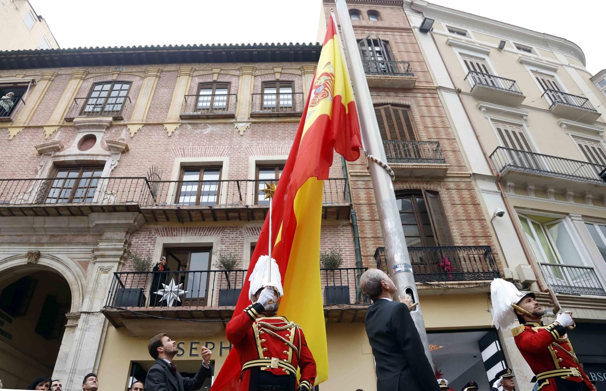 Málaga rinde homenaje a la Constitución Española en su 45 aniversario