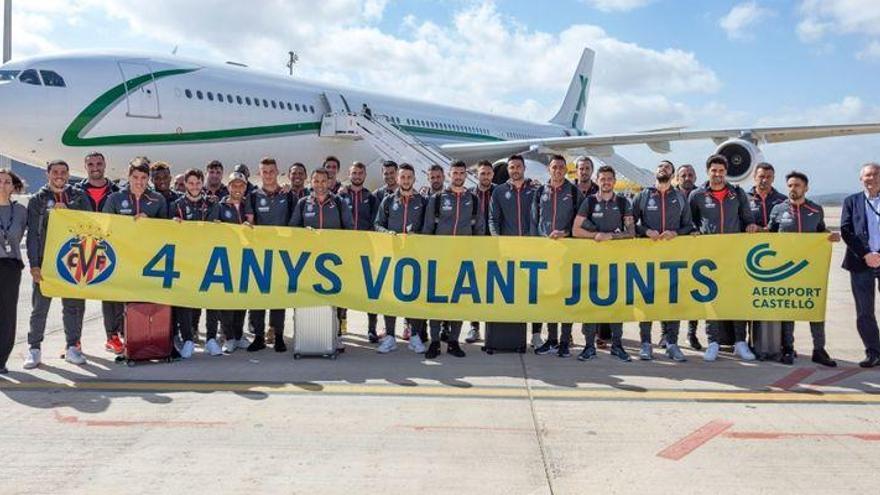 Villarreal y Aeropuerto de Castellón celebran sus cuatro años volando juntos