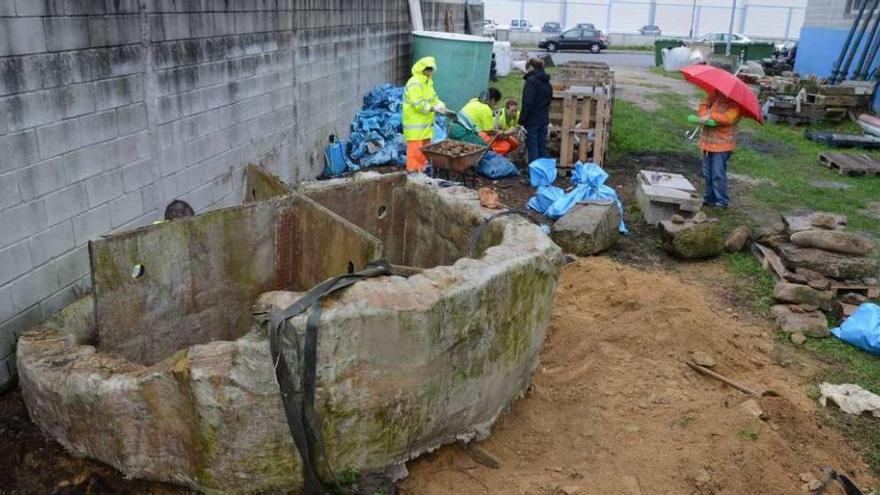 La plaza de Pescadoira, a la que se quiere trasladar de nuevo el horno romano hallado en 2000. // G.Núñez