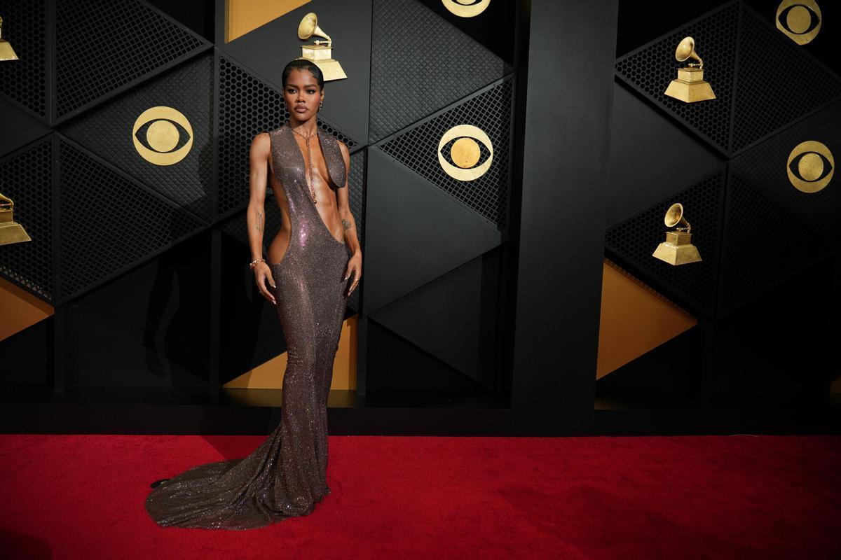 Teyana Taylor arrives at the 68th annual Grammy Awards on Sunday, Feb. 1, 2026, in Los Angeles. (Photo by Jordan Strauss/Invision/AP). EDITORIAL USE ONLY/ONLY ITALY AND SPAIN