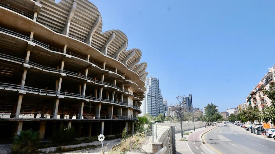 Así se encuentran las obras paralizadas del Nou Mestalla en la actualidad