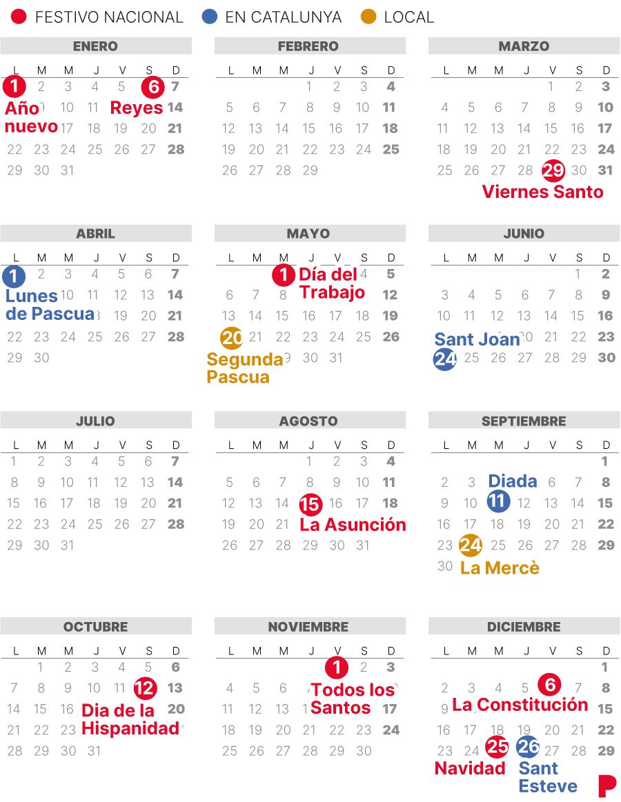 Calendario Laboral SantaColoma 2024