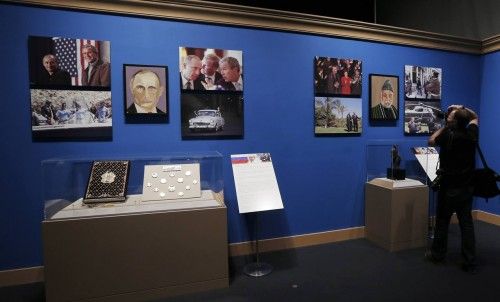 Imágenes de la exposición de los cuadros pintados por George Bush.
