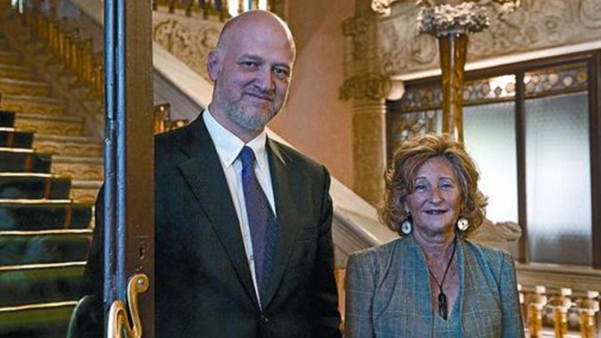 Joan Oller y Mariona Carulla, director general y presidenta, respectivamente, del Orfeó Català.