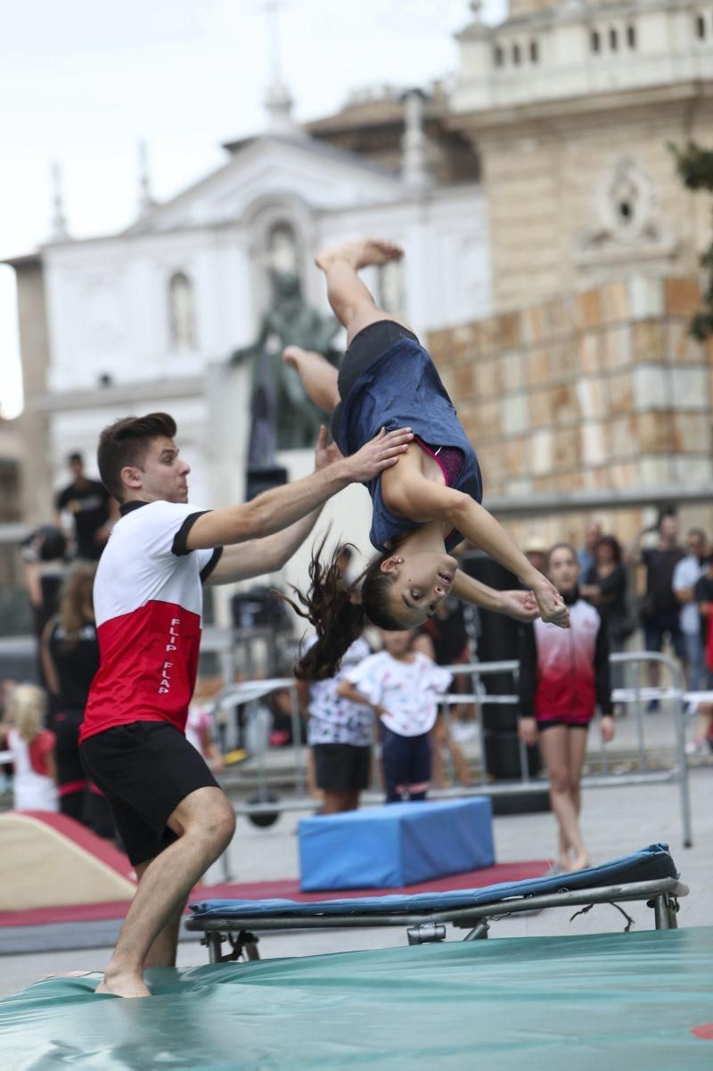 Deporte en la calle en la Plaza del Pilar