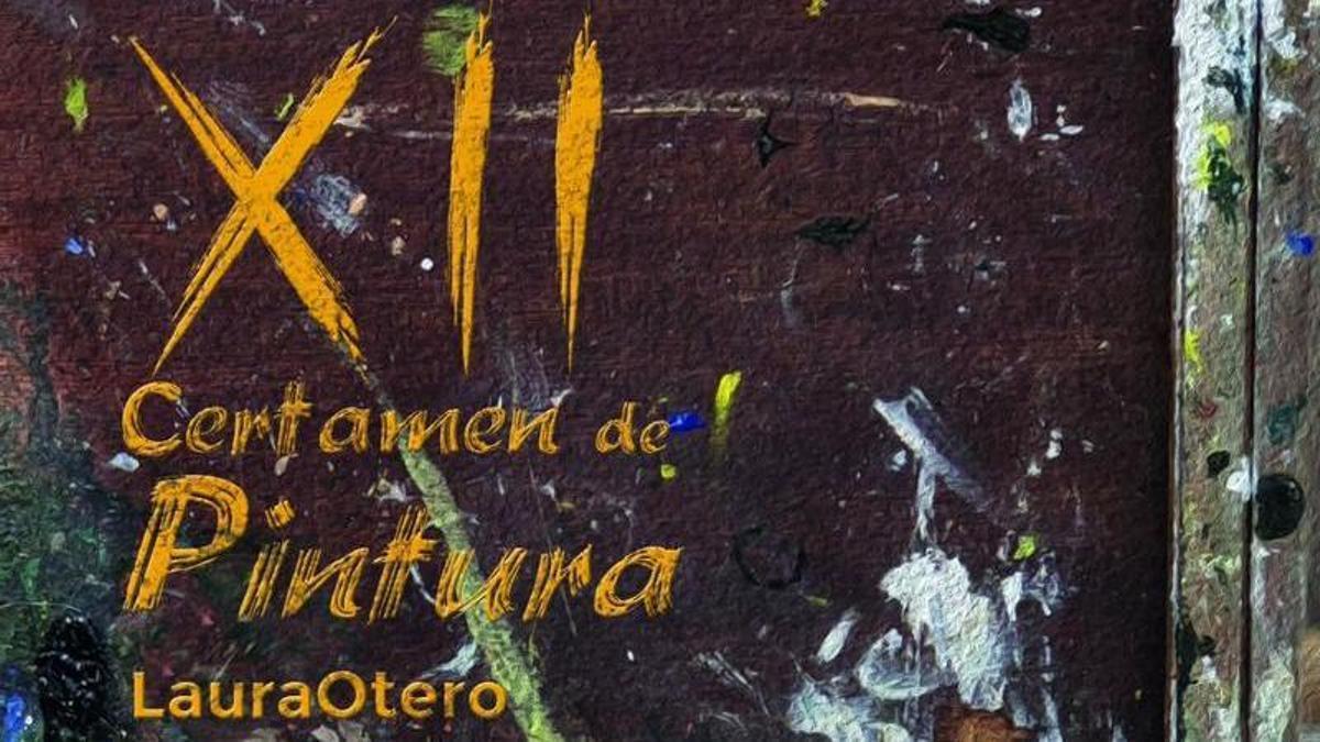 Cartel de la XII edición del Certamen de la Fundación  Pintura Laura Otero.