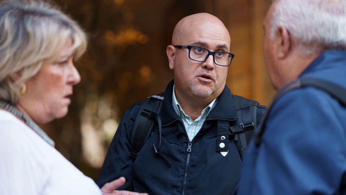 El gerente de Ashotel, Pablo González antes de la reunión con los sindicatos.