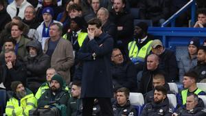 Mauricio Pochettino tras el cuarto gol del Wolverhampton ante su Chelsea