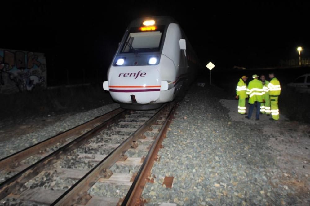 Un tren averiado en Torrellano interrumpe la circulación entre Cartagena y Valencia
