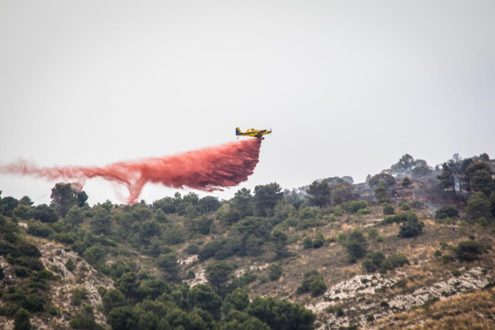 Incendio en la sierra de Onil