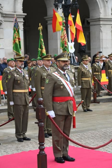 Ceremonia civil de jura de bandera en María Pita