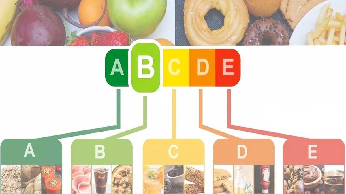 Ejemplo de la clasificación de alimentos de Nutriscore, en función de su contenido nutricional.