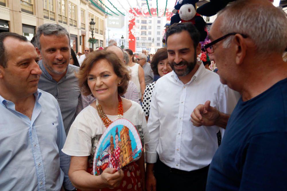 Visita de Carmen Calvo a la Feria del Centro