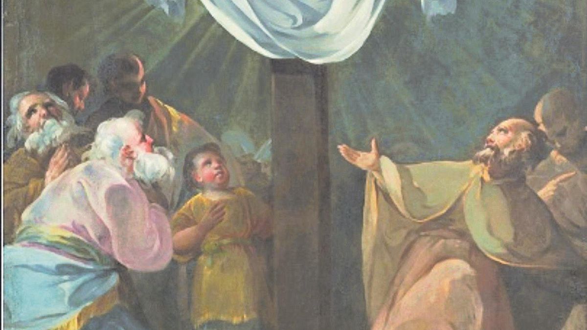 Fragmento de la ‘Adoración de la cruz’, de Francisco de Goya.