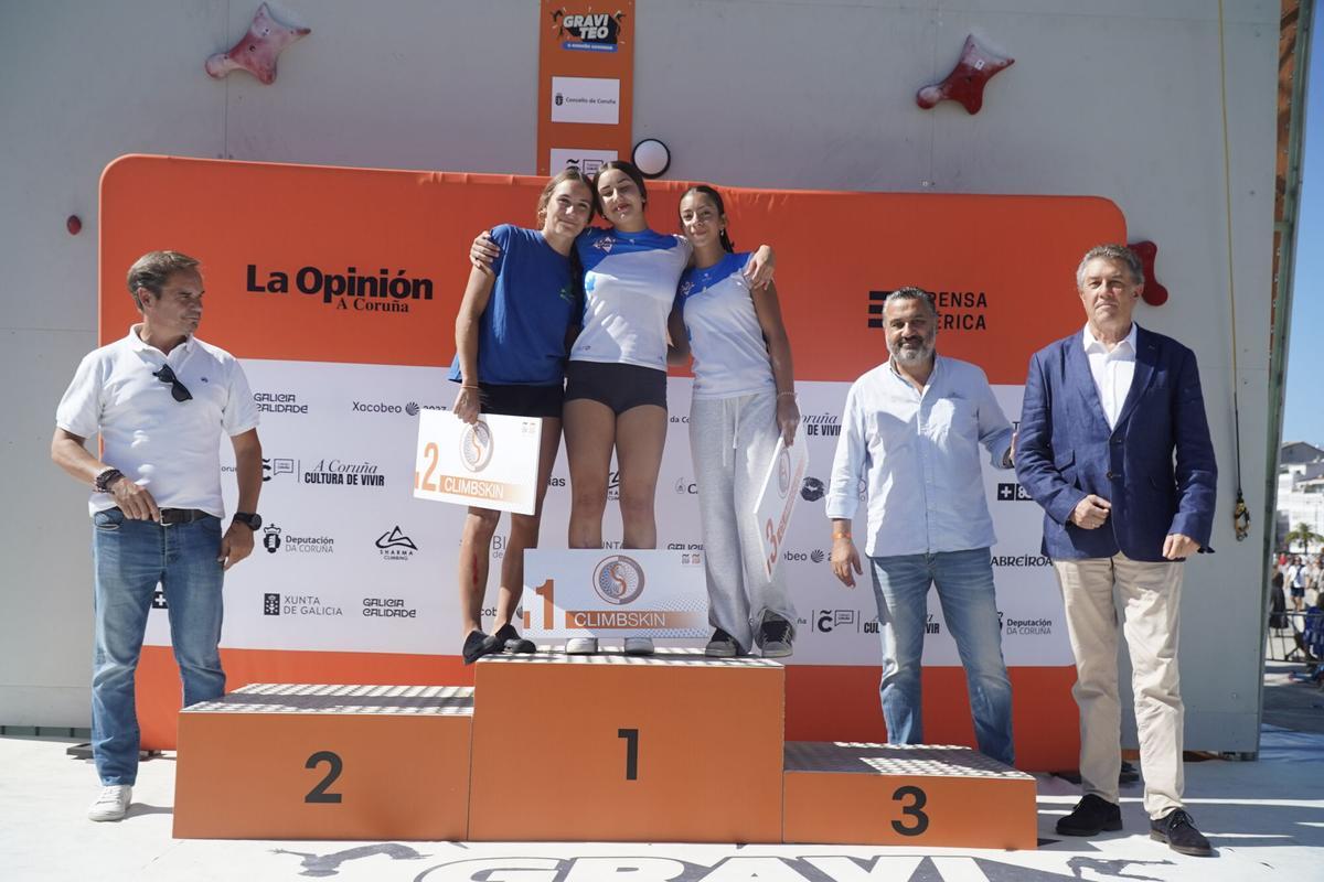 Final del Open juvenil de Escalada de Velocidad en GRAVITEO A Coruña Xacobeo