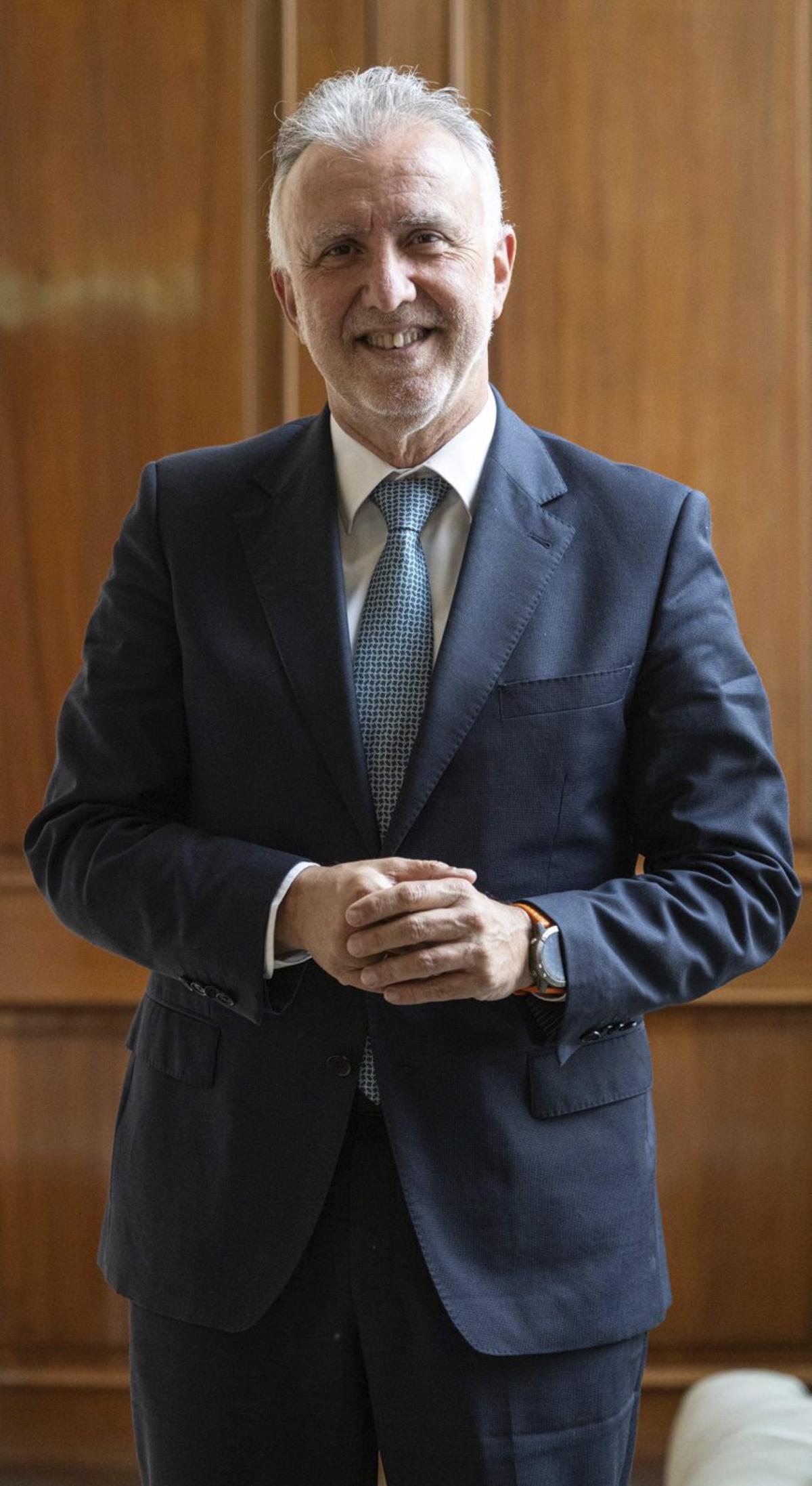 El ministre Ángel Víctor Torres, durant l’entrevista. | LAURA TRIVES