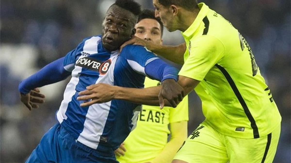 Caicedo, en un lance del partido