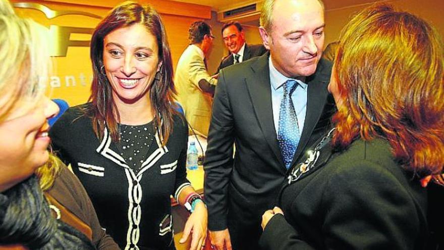 La exalcaldesa Mónica Lorente y el presidente Fabra.