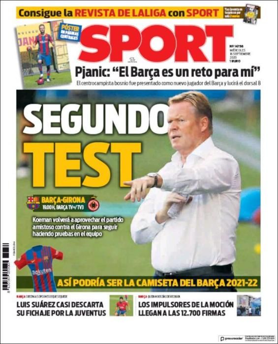 Portada SPORT miércoles 16/09/2020