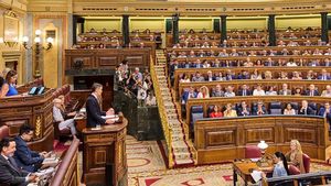 Pedro Sánchez, durante su intervención en el Congreso en el pleno sobre la corrupción.