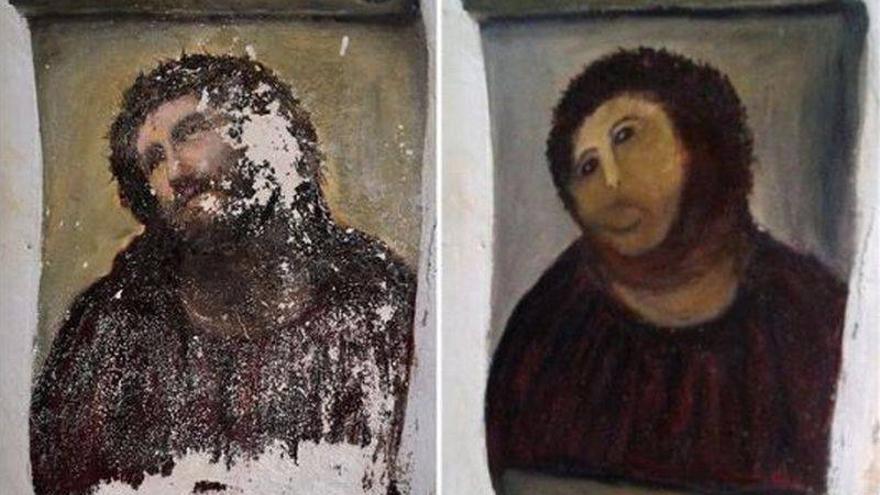 Expertos tratarán de salvar el 'Ecce Homo' de Borja mal restaurado